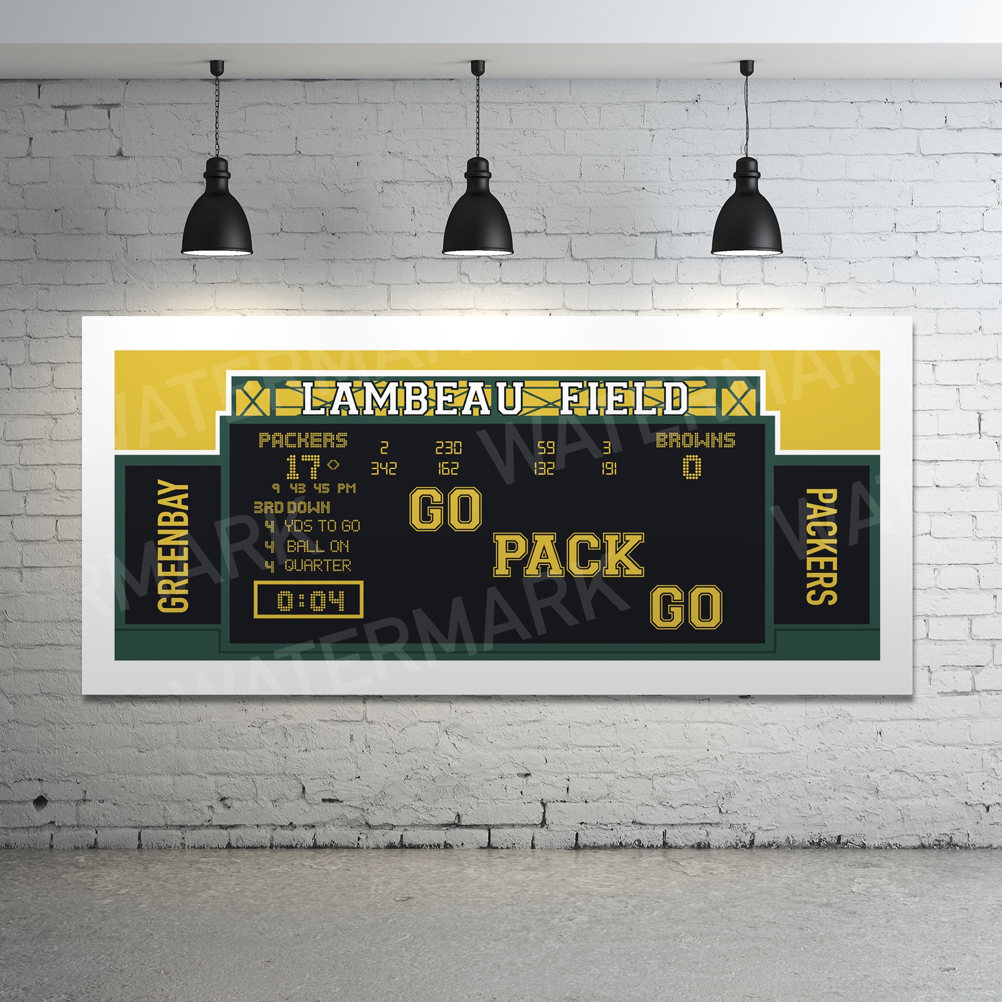 Custom Lambeau Field Scoreboard. Perfect for First Games Etsy UK