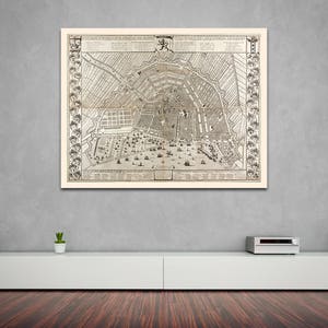 Antike Karte von Amsterdam auf Photo Paper Matte Papier oder Leinwand mit kostenlosem Versand