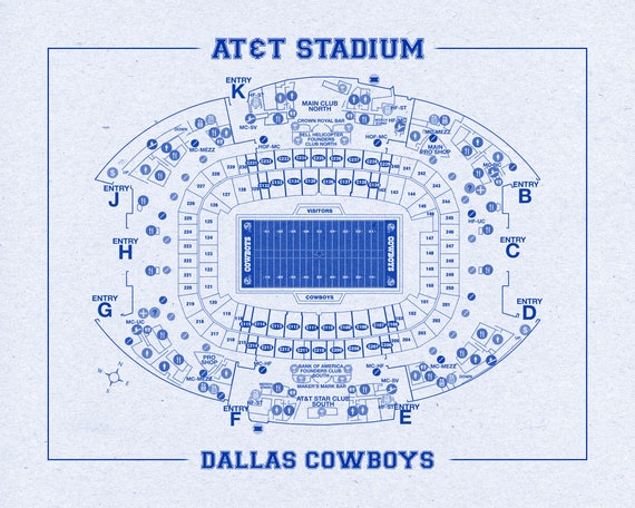 Seating Chart Of Dallas Cowboy Stadium