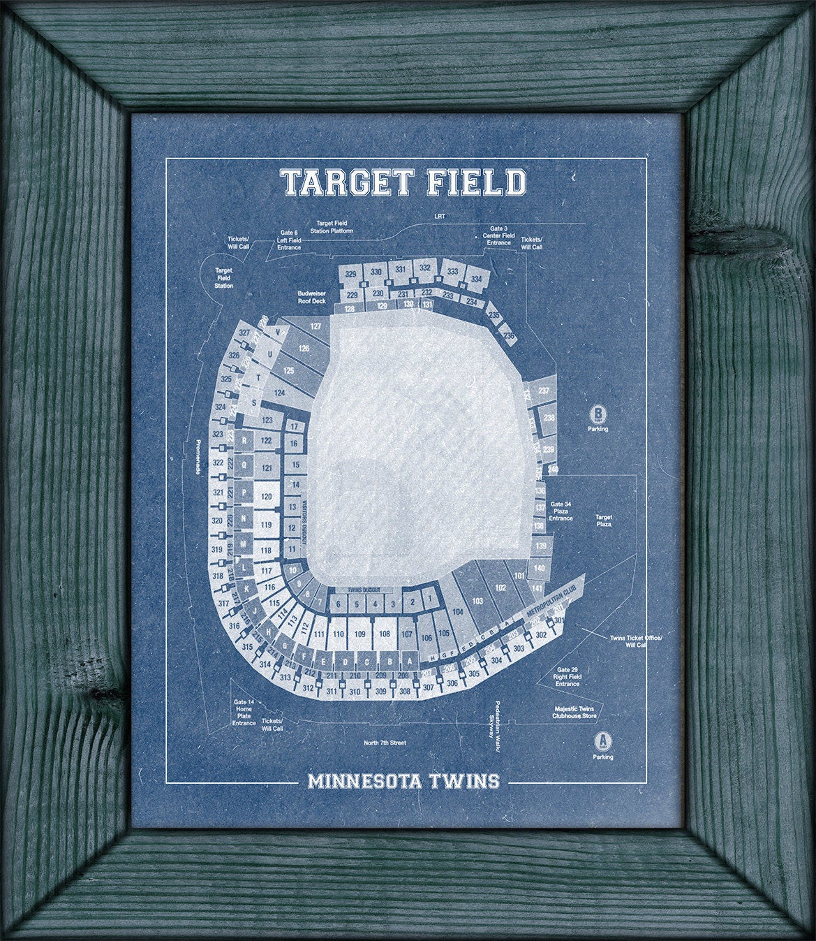 Print of Vintage Minnesota Twins Target Field Baseball ...