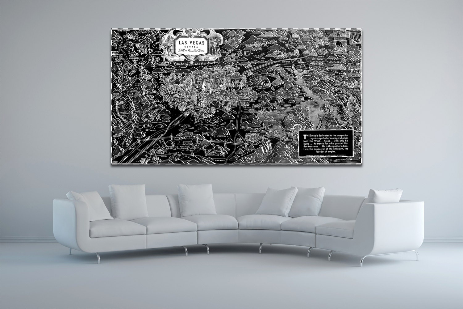 Antique Vintage Print Of Las Vegas Nevada On Canvas Photo Or Matte Las Vegas Nevada On Canvas Photo Or Matte Paper Art Antique Giclee Wall Decor 1
