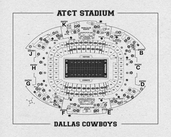 Dallas Cowboys Texas Stadium Seating Chart