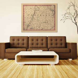 Impresión del mapa vintage de New Franklin del condado de Summit, Ohio. ¡Envío gratis!