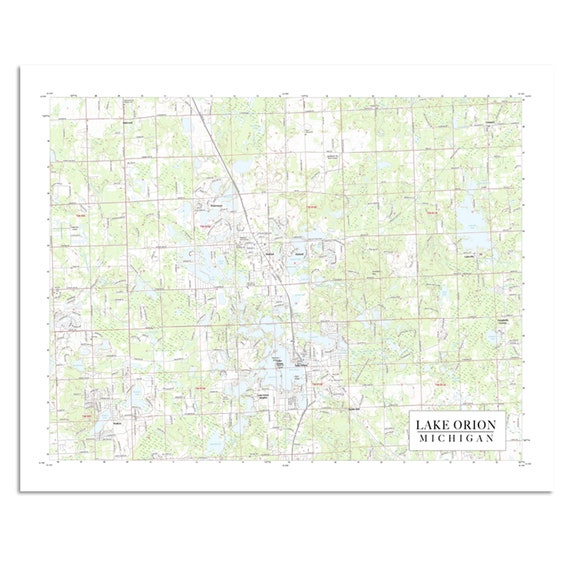 Explore The Stunning Landscape Of Lake Orion Michigan With This Detailed Map Powle1971