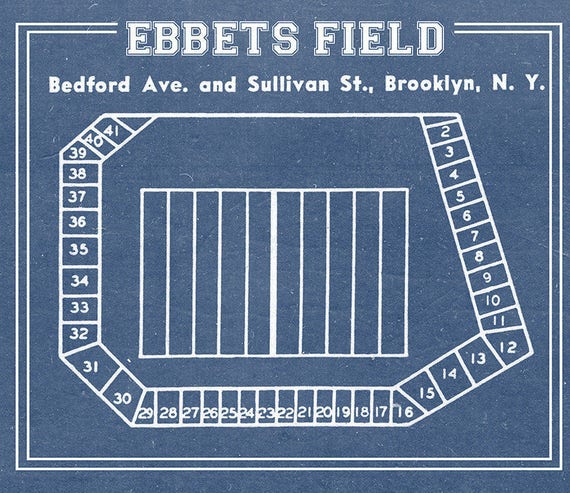 Ebbets Field Seating Chart