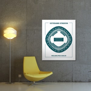 Druck des veteranen Stadion Vintage Adler Blueprint KOSTENFREIER VERSAND Football Foto Papier Matt oder Leinwand Sport Zeichnung Erinnerungsstücke