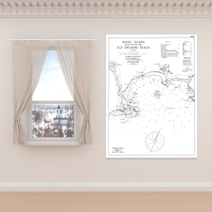 Stampa antica di Wood Island, fiume Saco e Old Orchard Beach, Maine, su carta fotografica, carta opaca o tela Giclée a scelta