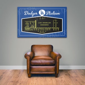 Dodger Stadion Anzeigetafel! Erhältlich auf Leinwand, Mattpapier und Fotopapier.