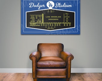 Print of Dodger Stadium Scoreboard! Available on Canvas, Matter paper, and Photo Paper.