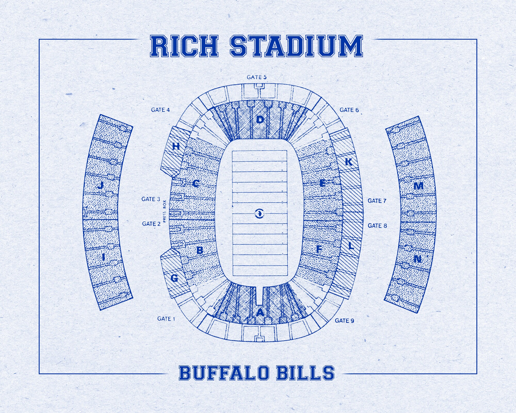 Print Of Vintage Rich Stadium Seating Chart Seating Chart On Photo 