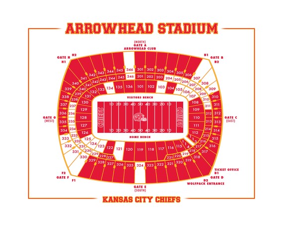 Arrowhead Stadium Chart