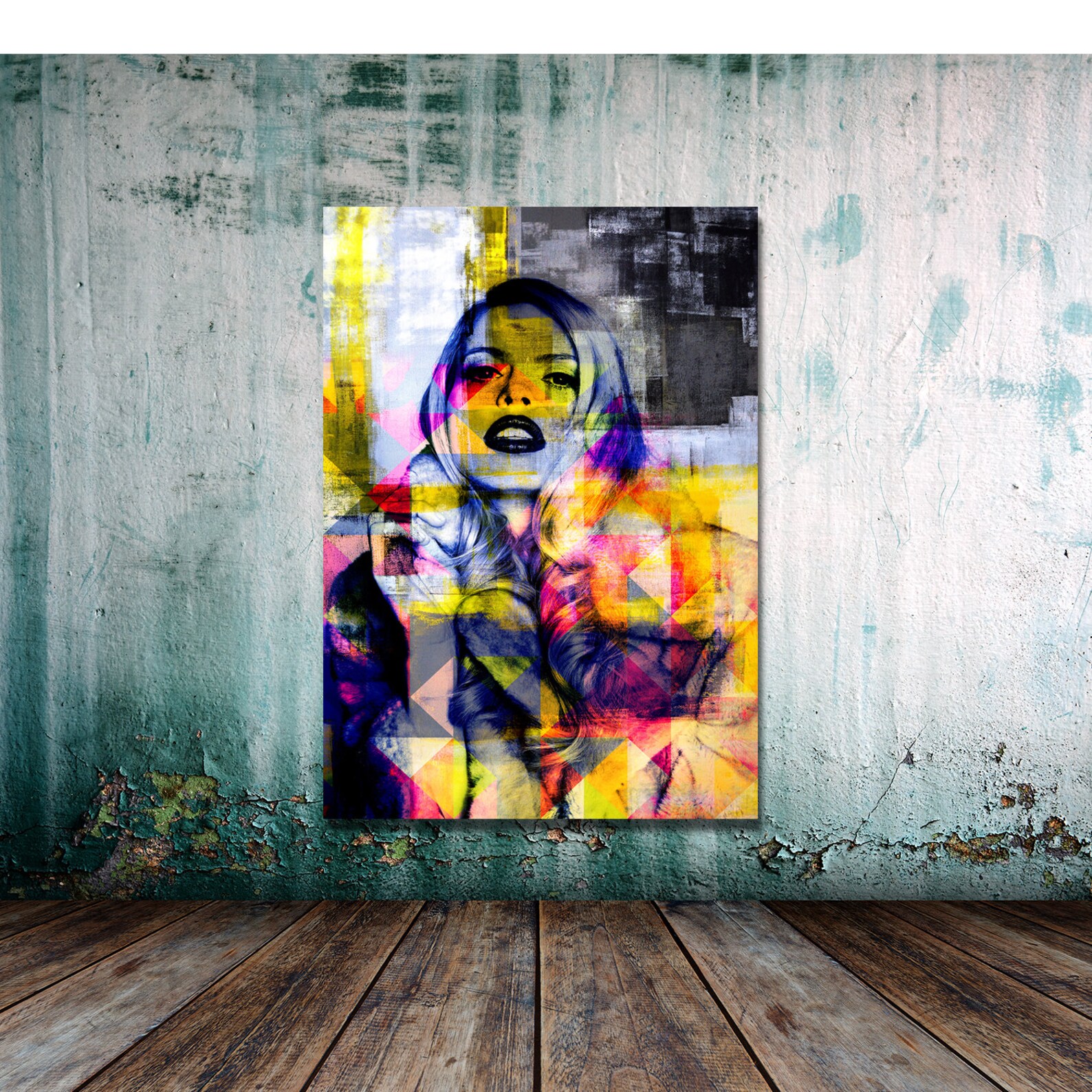 Original Print of Pop Art Collage Featuring Colorful Female - Etsy