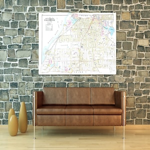 Print of Antique Map Featuring Part of Fall River Plate 2, Massachusetts, Bristol County on Photo Paper, Matte Paper or Stretched Canvas