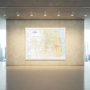 Afdruk van antieke stadsplattegrond van New Bedford Plate 2 Massachusetts op fotopapier, mat papier en gespannen canvas