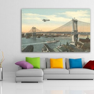 Antique vintage style Photo of Manhattan Bridge Photo Paper, Matte Paper or Stretched Canvas