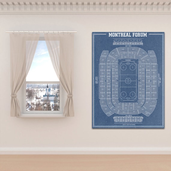 Print Of Vintage Montreal Forum Seating Chart On Your Choice Etsy