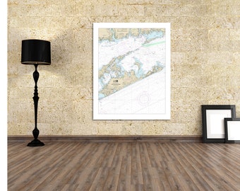 Long Island Sound Nautical Chart Art Print - Eastern Part