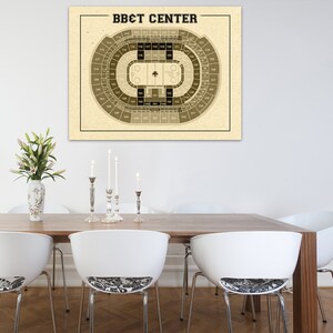 Diagramma vintage del centro sportivo BB&T dei Florida Panthers su carta fotografica, opaca o tela, biglietti per lo stadio sportivo, arte, arredamento per la casa, disegno lineare