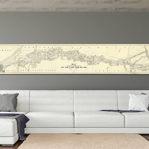 Stampa della mappa in stile vintage di New York e della New Haven Railroad su carta fotografica lucida, carta opaca pesante o tela tesa