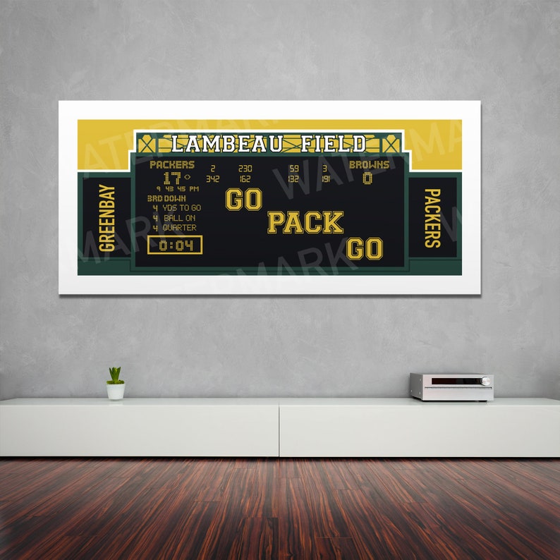 Custom Lambeau Field Scoreboard. Perfect for First Games Etsy
