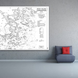 Stampa antica di Deer Island Thoroughfare, Maine su carta fotografica, carta opaca o tela giclée a scelta