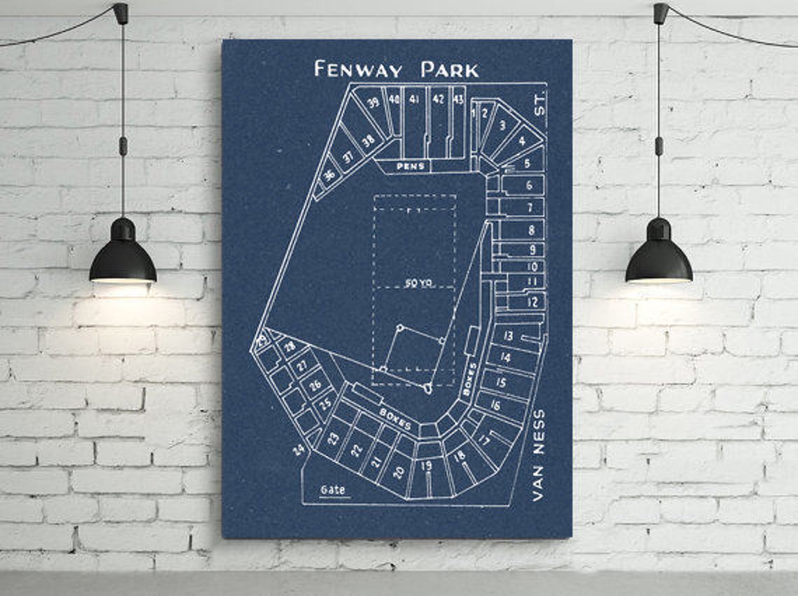 Print of Vintage Boston Red Sox Fenway Park Seating Chart - Etsy