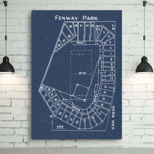 Print of Vintage Boston Red Sox Fenway Park Seating Chart - Etsy