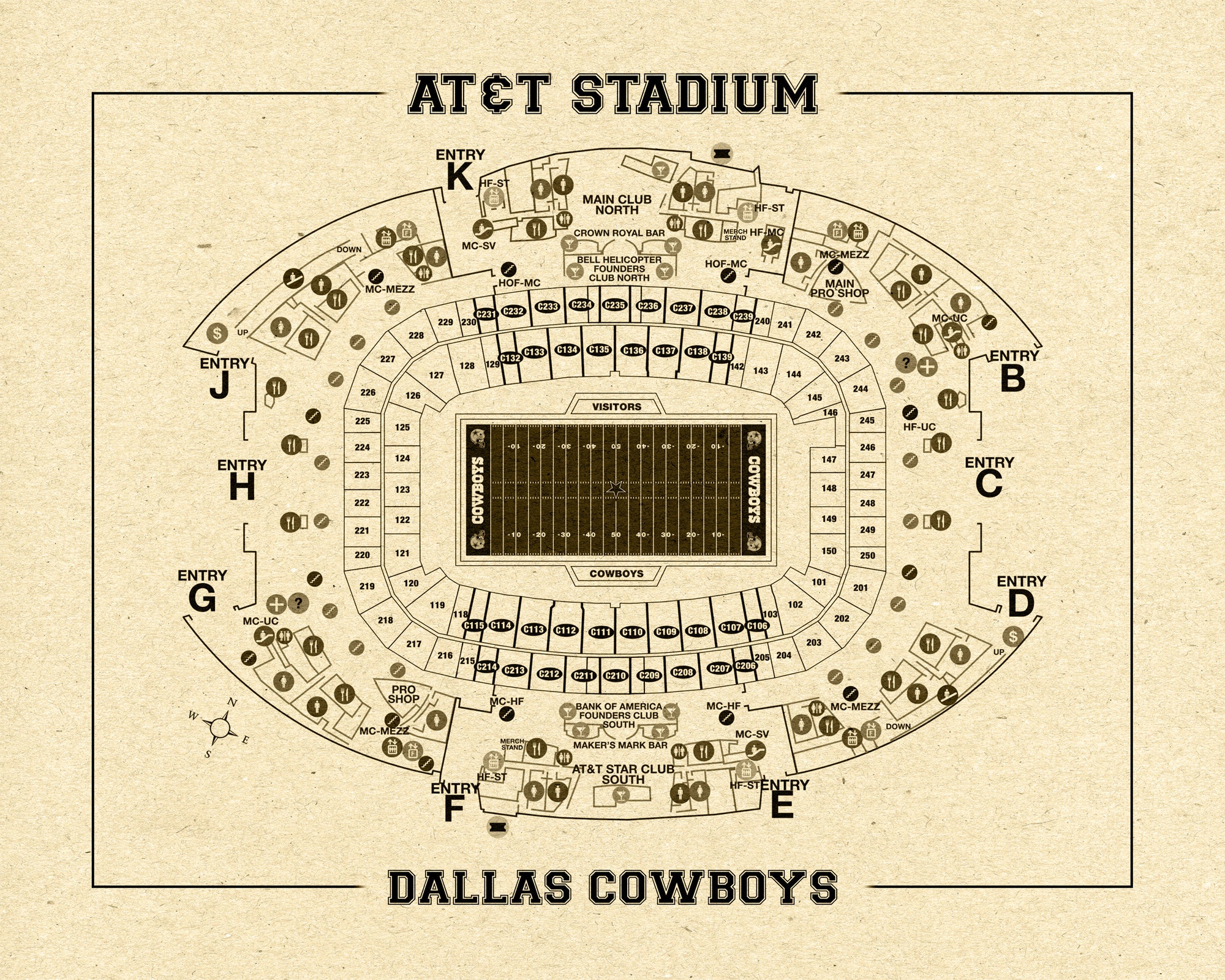 Dallas Cowboys Stadium Seating Chart