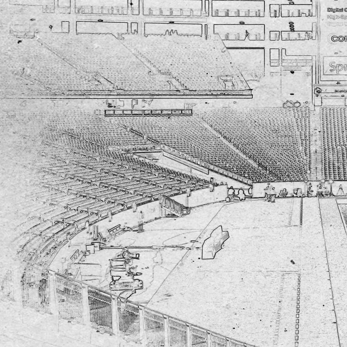 Vintage Print of Gillette Stadium Interior on Photo Paper - Etsy