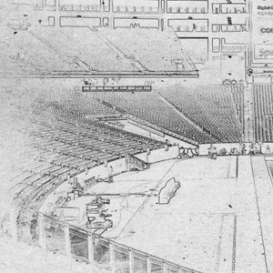 Vintage Print of Gillette Stadium Interior on Photo Paper, Matte Paper ...