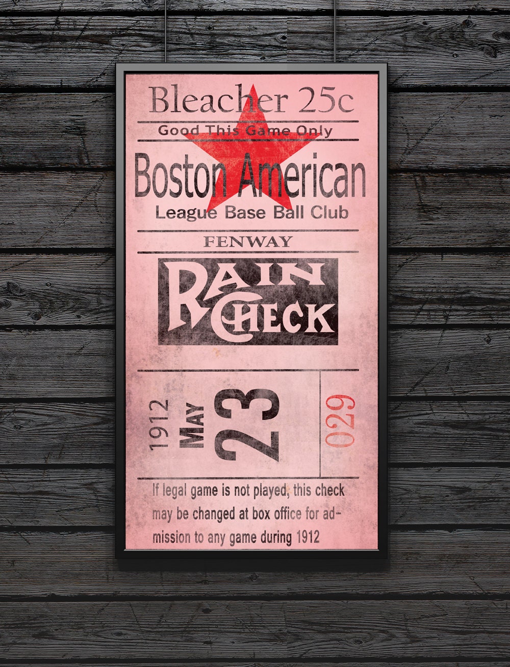 vintage 1912 fenway boston red sox american baseball clude bleacher
