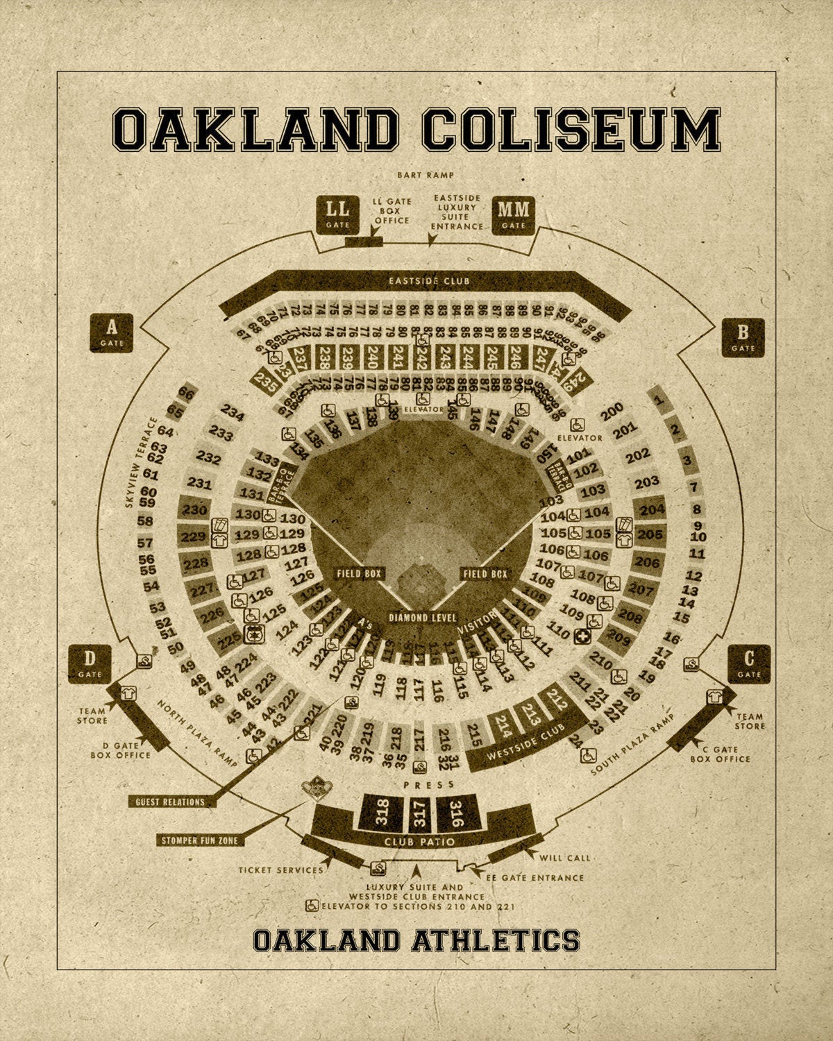 Oakland Coliseum Seat Map - eadeewh