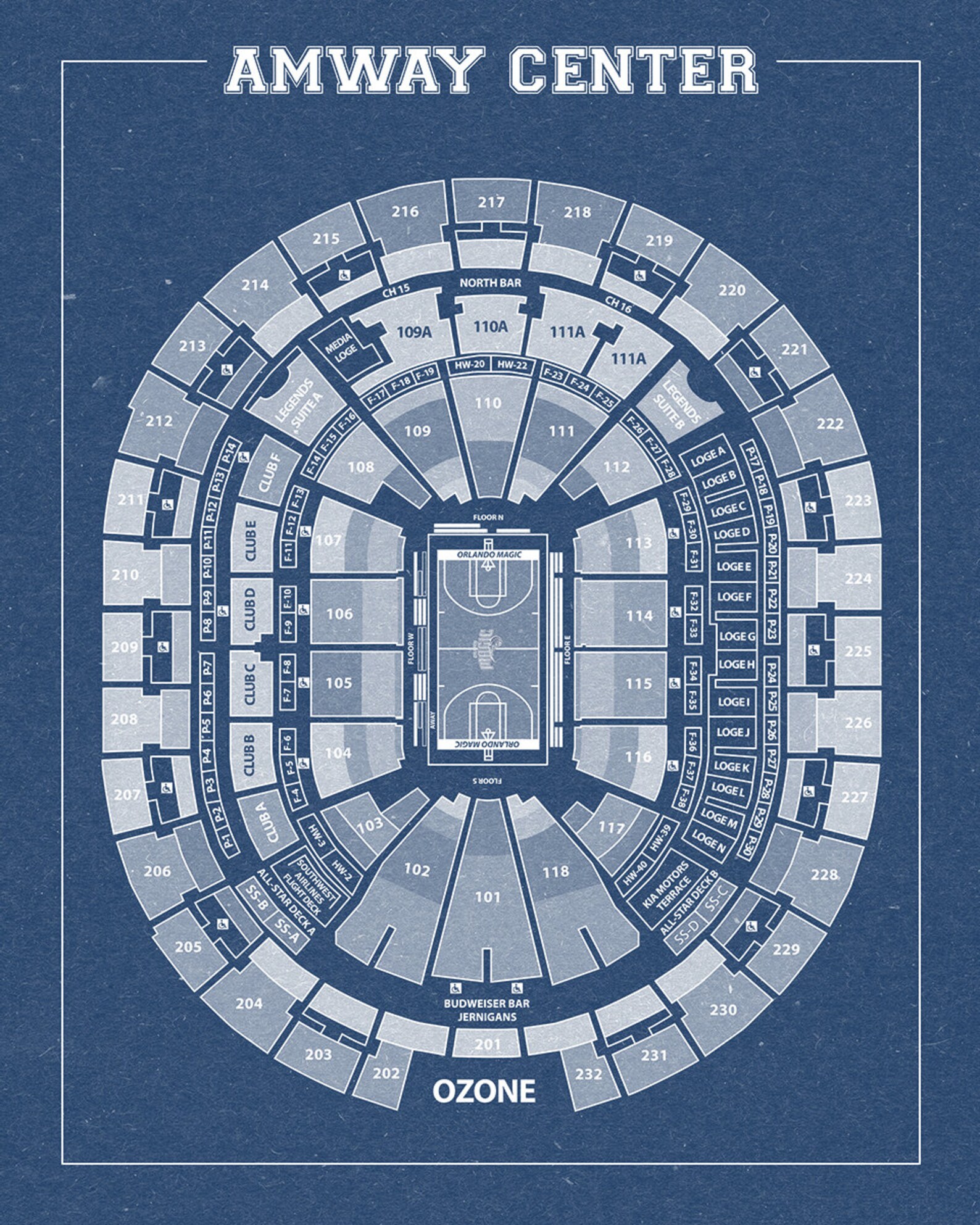 Amway Center Detailed Seating Chart 96 - 7004e33