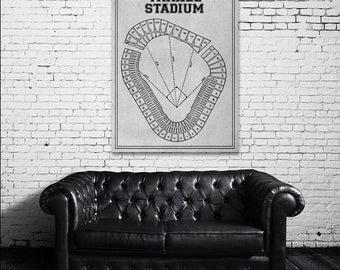 Impresión del plano del estadio de los Yankees: plano de asientos de los Yankees de Nueva York