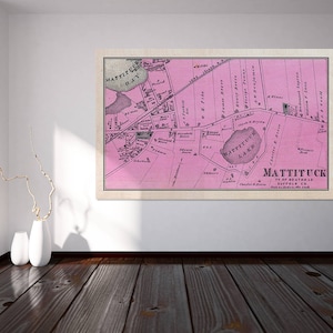 Druck von Mattituck antike Karte von Suffolk County auf Matte Papier Fotopapier oder Leinwand. Kostenloser Versand!