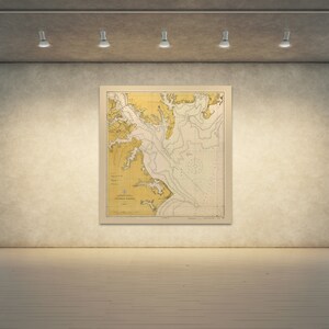 Druck der Antiken Karte von Annapolis Hafen, Maine, auf Fotopapier, Mattpapier oder gespannter Leinwand