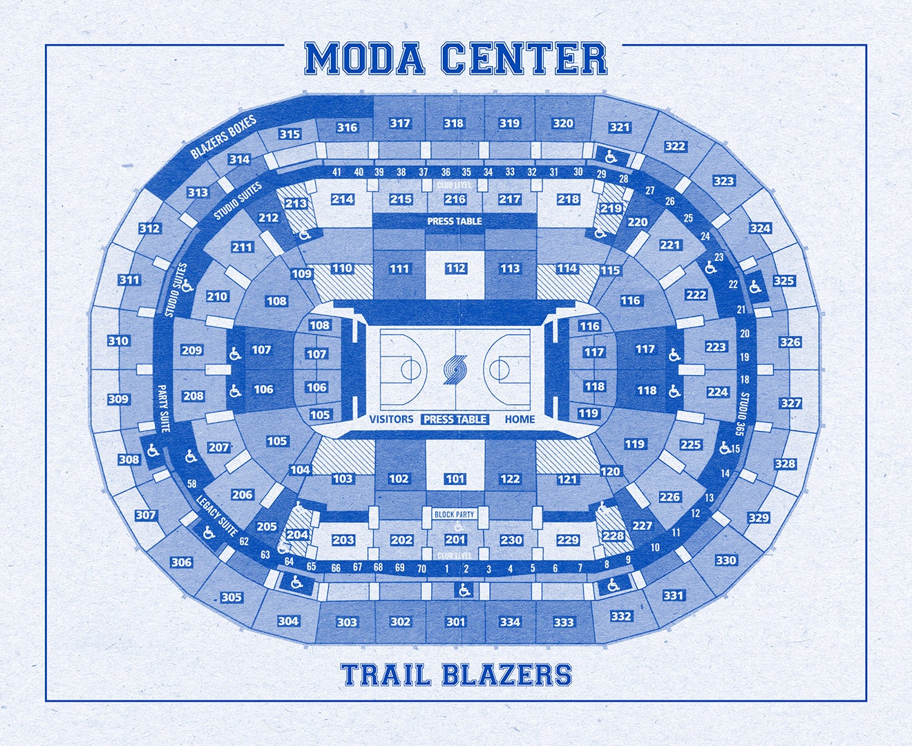 Moda Center Seating Chart