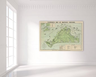 Vintage Martha's Vineyard Map Print: 1901 Nautical Chart Art