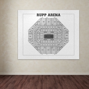 Vintage Print of Rupp Arena Seating Chart on Photo Paper, Matte Paper, or Stretched Canvas - Etsy