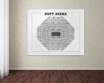 Plano de asientos del Rupp Arena Impresión: papel mate o fotográfico, lienzo estirado