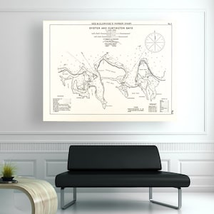 Antiker Druck von Auster & Cholera Beach in New York auf Ihrer Wahl von Fotopapier, Matte Papier oder Leinwand Giclée