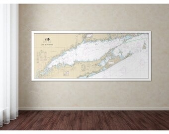 Print of Long Island New York Nautical Chart including Block Island.