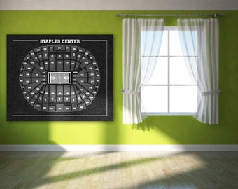Vintage Staples Center Seating Chart Print: Photo, Matte, or Canvas