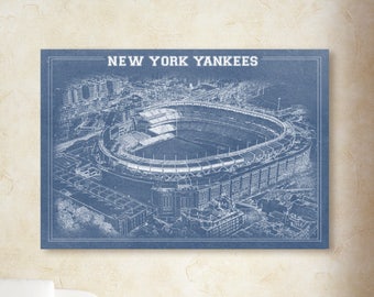 New York Yankees Stadium Scoreboard Print on Paper &amp; Canvas. | Etsy