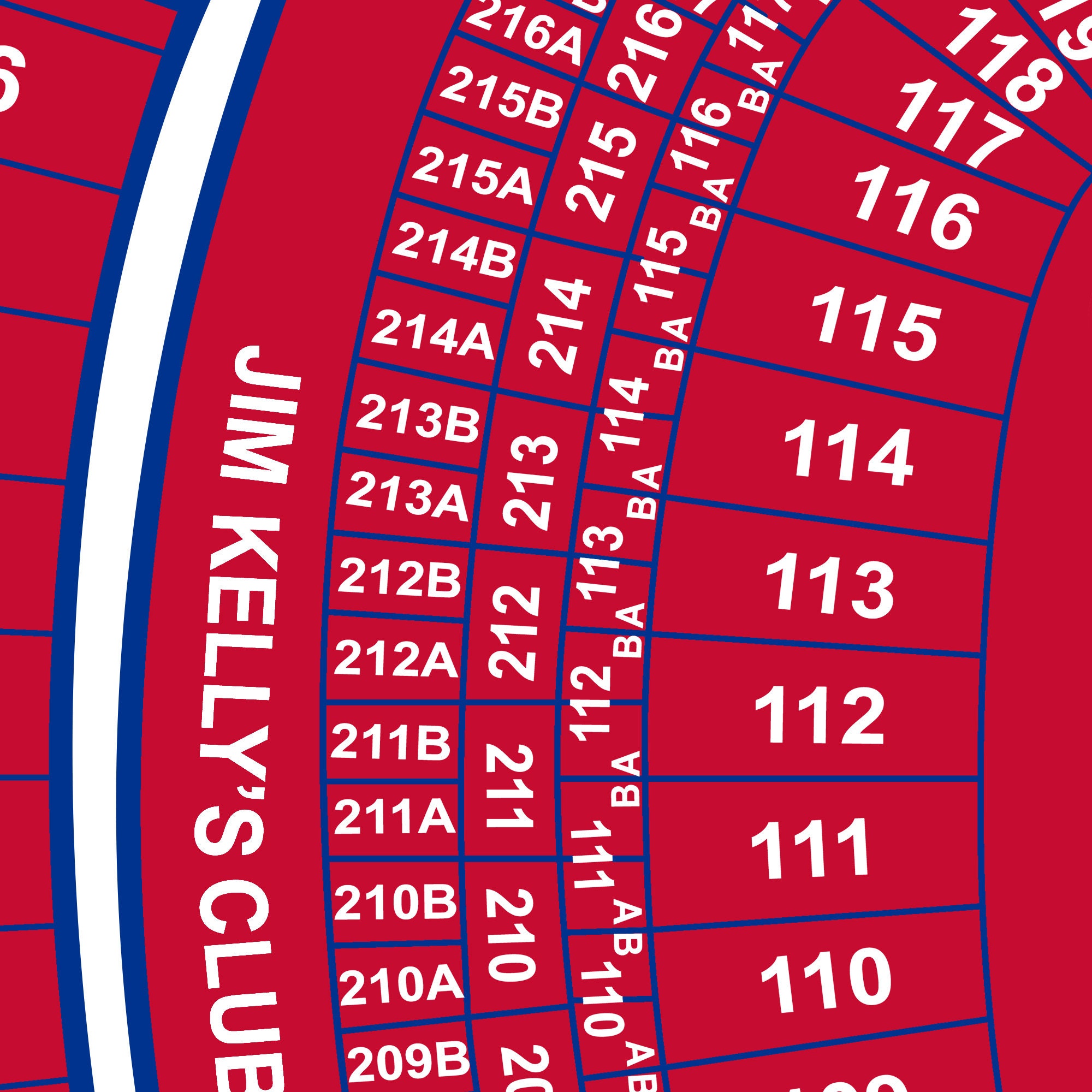 Print of Vintage Ralph Wilson Stadium Seating Chart Seating Chart on