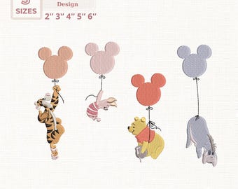 Retro Winnie The Pooh Embroidery, Winnie The Pooh Embroidery, Winnie The Pooh, Family Vacation Cute, Family Trip, Instant Download