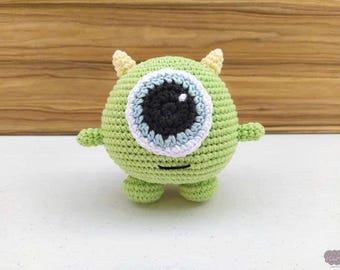 Mike Wazowski Crochet Pattern, Amigurumi Monsters Pattern, Alien Pattern, Monster Amigurumi, Monster Doll, Baby Monster, English PDF Pattern