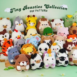 Pacchetto di modelli all'uncinetto Country Farm Friends, modello Greeny Duck, modello Duck, modello Horse, modello Unicorn, modello Llama, modello PDF