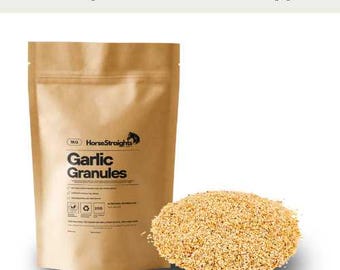 Garlic Granules | Horse Straight Direct | 100% Natural Equine Supplement | Premium Quality Horse Herbs | Compostable Packaging