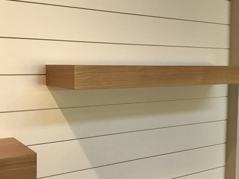 Floating Shelf White Oak kitchen shelf Open kitchen ...